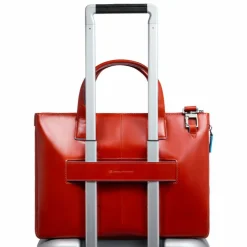 Piquadro Blue Square Shopper Tasche Leder 38 cm Laptopfach mit Dehnfalte