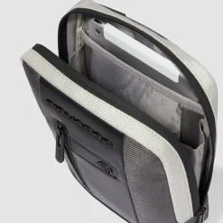 Piquadro iPad mini pocket crossbody bag in recycled fabric