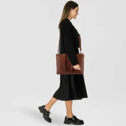 Plevier Power Shopper Tasche Leder 31 cm Laptopfach