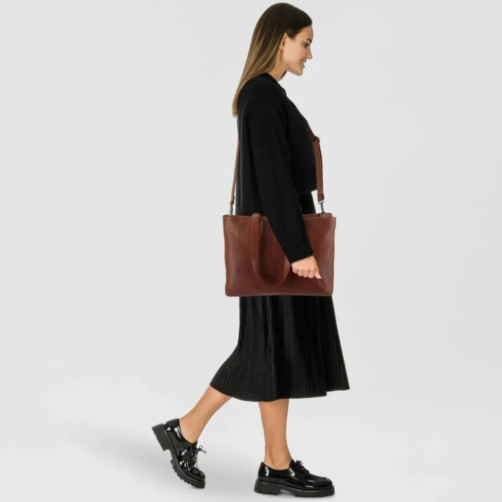 Plevier Power Shopper Tasche Leder 31 cm Laptopfach