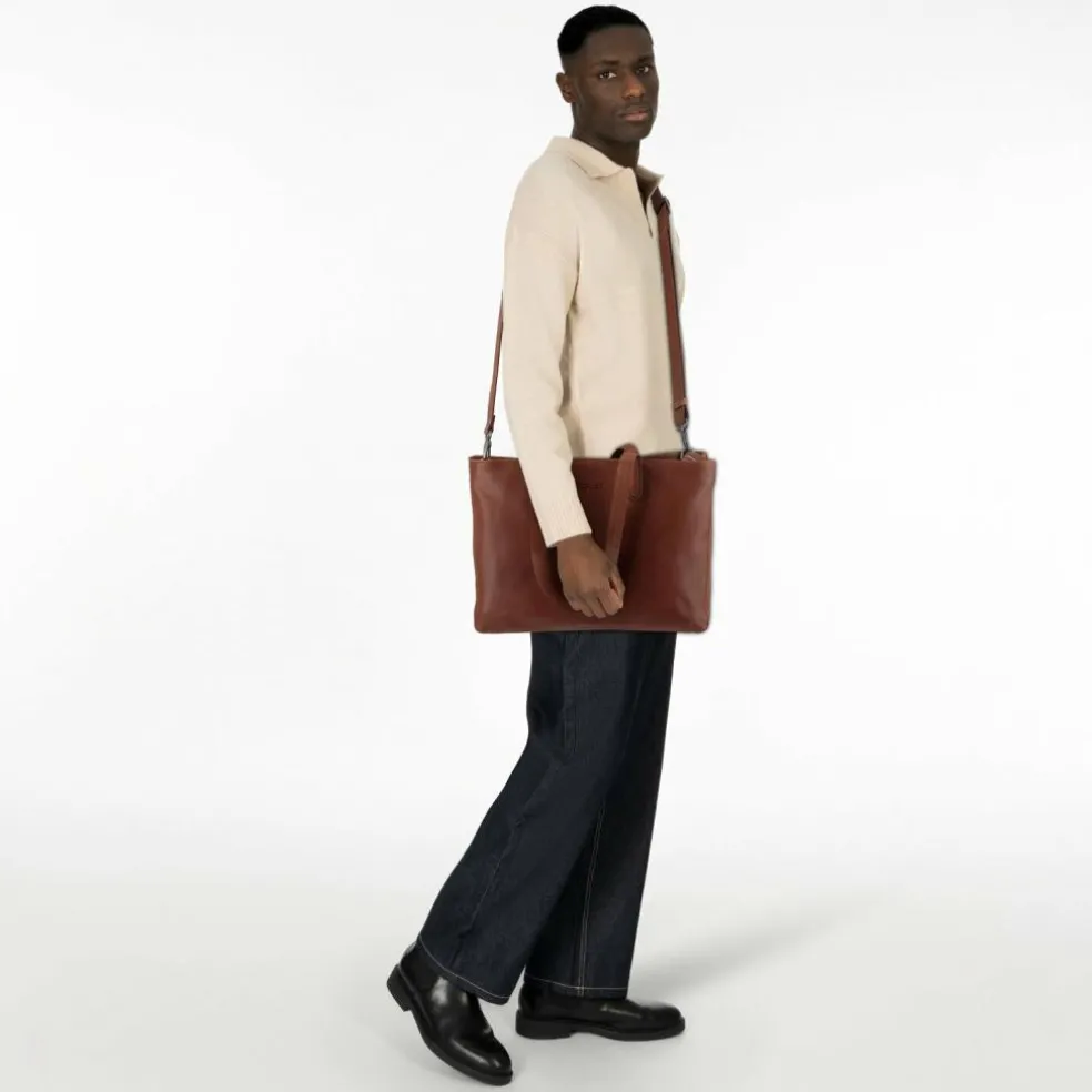 Plevier Power Shopper Tasche Leder 31 cm Laptopfach