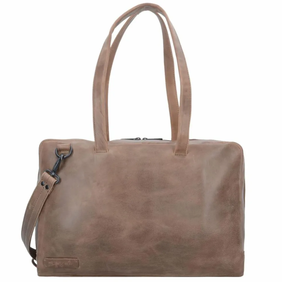 Plevier Pure Schultertasche Leder 43 cm Laptopfach
