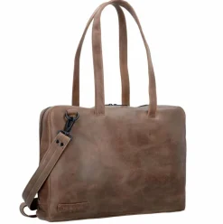Plevier Pure Schultertasche Leder 43 cm Laptopfach