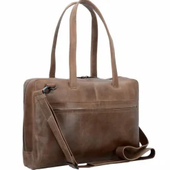 Plevier Pure Schultertasche Leder 43 cm Laptopfach