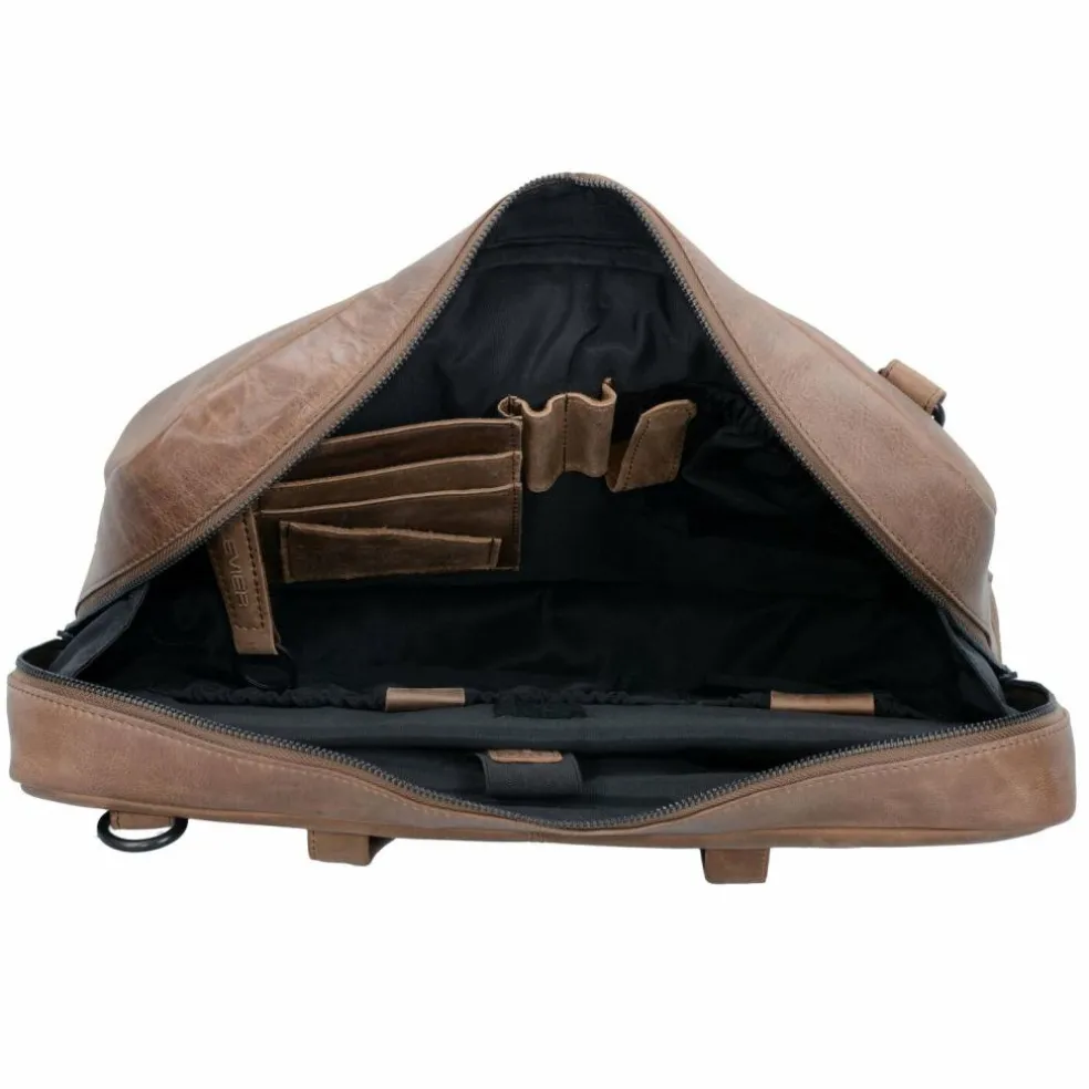 Plevier Pure Schultertasche Leder 43 cm Laptopfach