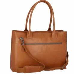Plevier Rock Amber Schultertasche Leder 43 cm Laptopfach