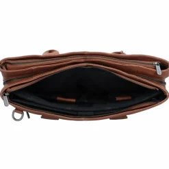 Plevier Structure Antilla Schultertasche RFID Schutz Leder 40 cm Laptopfach