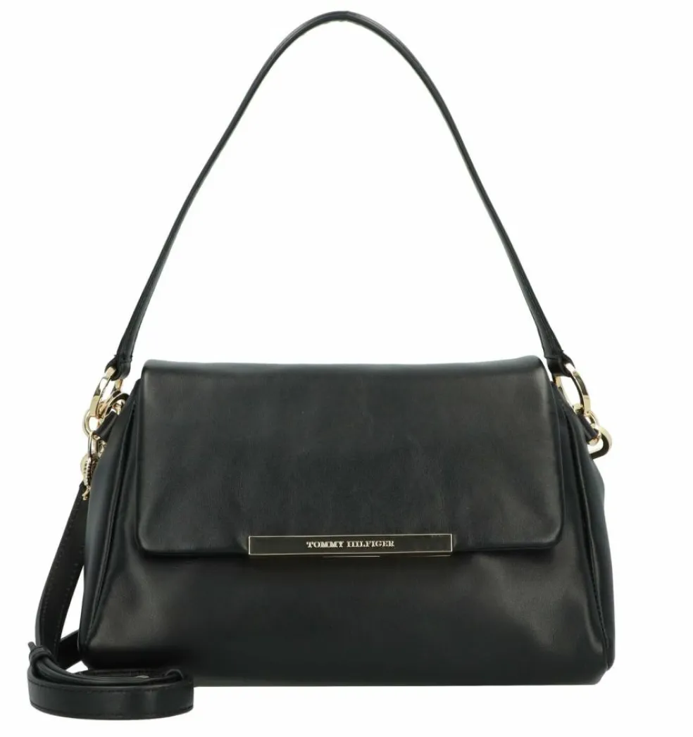 Tommy Hilfiger TH Plaque Schultertasche Leder 26 cm